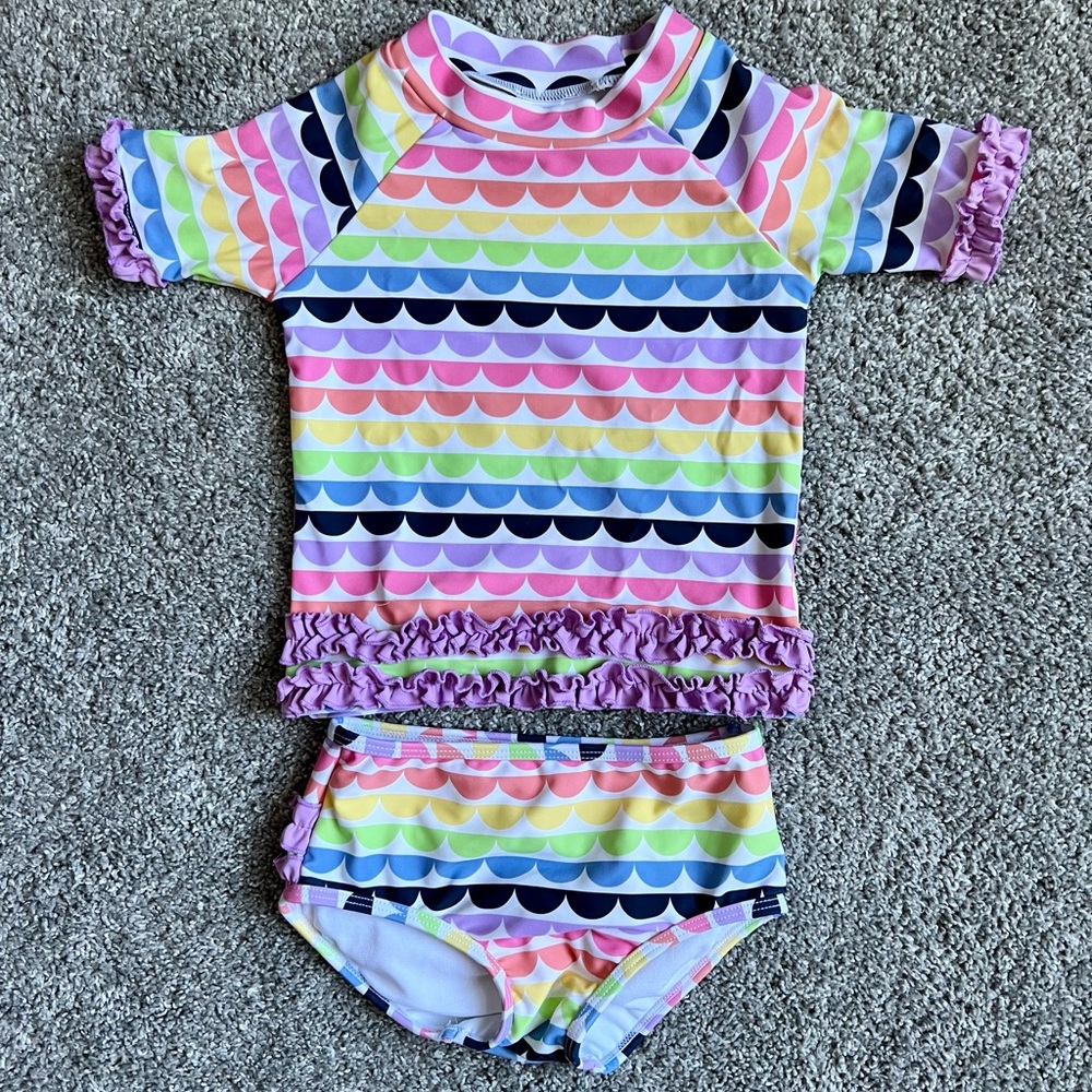RuffleButts Two-Piece Swimsuit